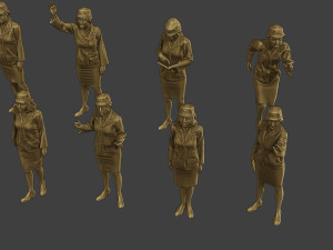 CzechoSlovak Female Communist Police CFCP1 Pack1 3D Принт Модель