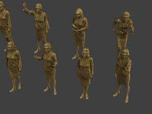 CzechoSlovak Female Communist Police CFCP1 Pack1 3D Print Model