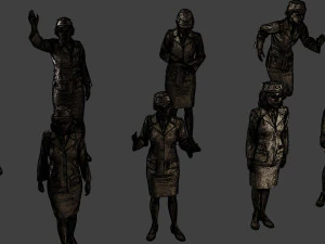 CzechoSlovak Female Communist Police CFCP1 Pack1 3D Print Model