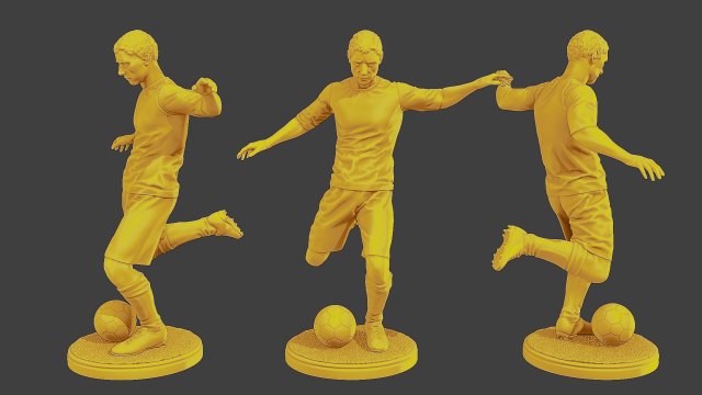 Soccer Player SP 002 Model Cetak 3D .c4d .max .obj .3ds .fbx .stl .blend 