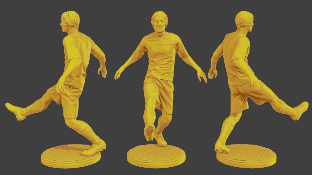 Soccer Player SP 004 3Dプリントモデル .c4d .max .obj .3ds .fbx .stl .blend 
