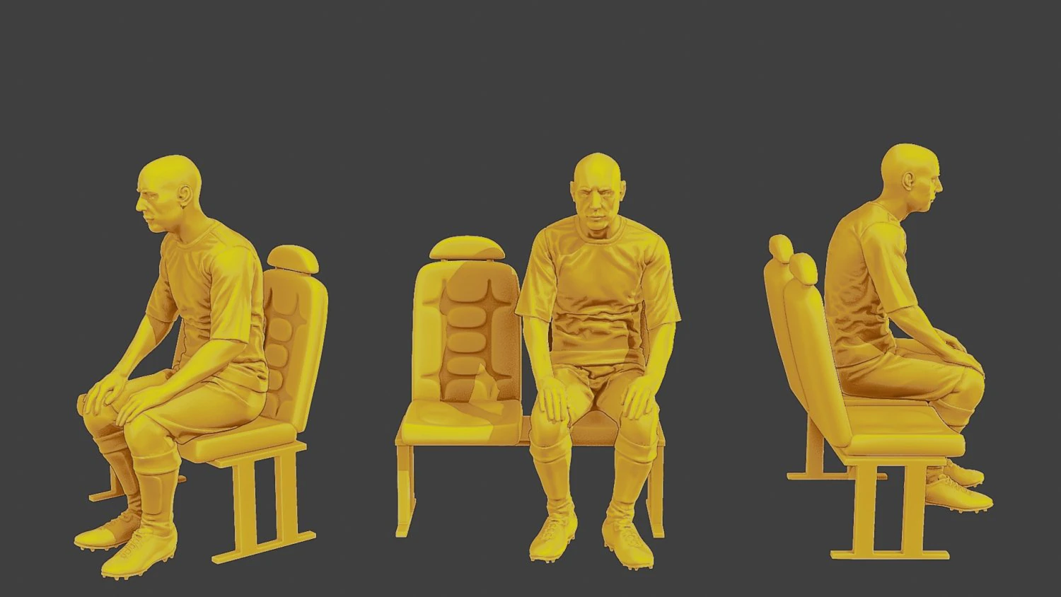 Soccer Player SP 011 3D Print Model .c4d .max .obj .3ds .fbx .stl .blend