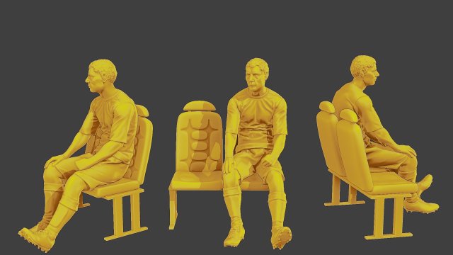 Soccer Player SP 012 Model do druku 3D .c4d .max .obj .3ds .fbx .stl .blend 