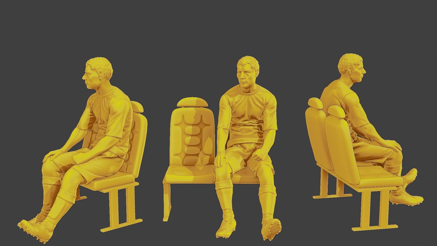Soccer Player SP 012 3D Print Model .c4d .max .obj .3ds .fbx .stl .blend 