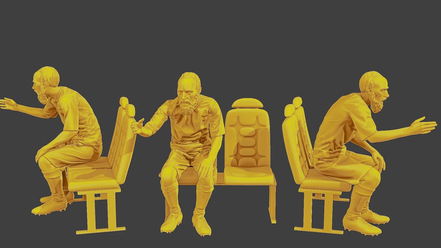 Soccer Player SP 013 3D Print Model .c4d .max .obj .3ds .fbx .stl .blend