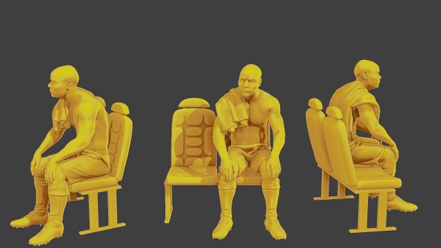 Soccer Player SP 014 3D 打印模型 .c4d .max .obj .3ds .fbx .stl .blend 