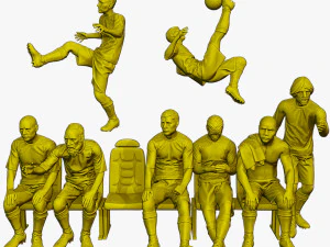 Soccer Players SP Pack 2 3D Print Model