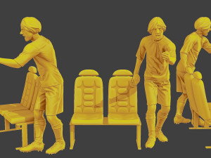 Soccer Players SP Pack 2 Modelo de Impressão 3D