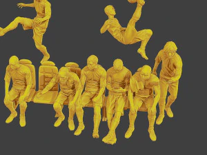 Soccer Players SP Pack 2 3D Print Model