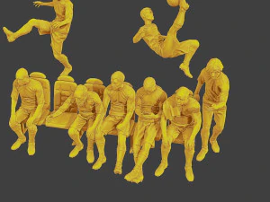 Soccer Players SP Pack 2 3D Print Model