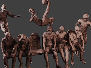 Soccer Players SP Pack 2 3D Print Model