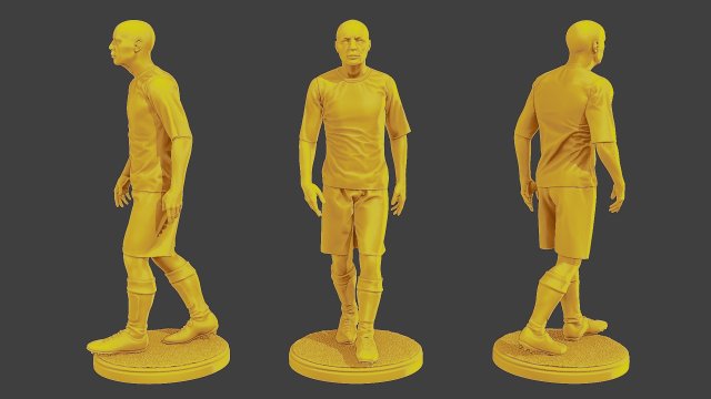 Soccer Player SP 017 3D Print Model .c4d .max .obj .3ds .fbx .stl .blend 