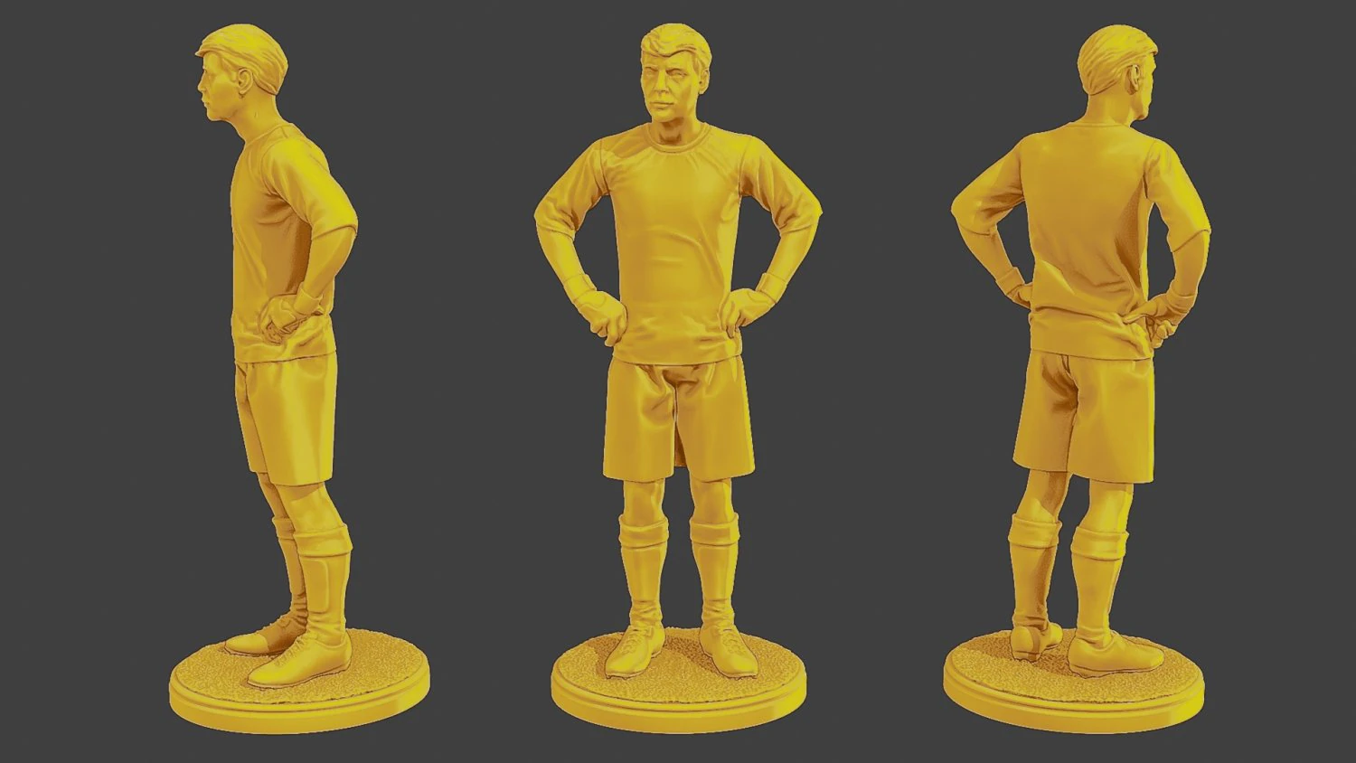 Soccer Player SP 018 3D Print Model .c4d .max .obj .3ds .fbx .stl .blend