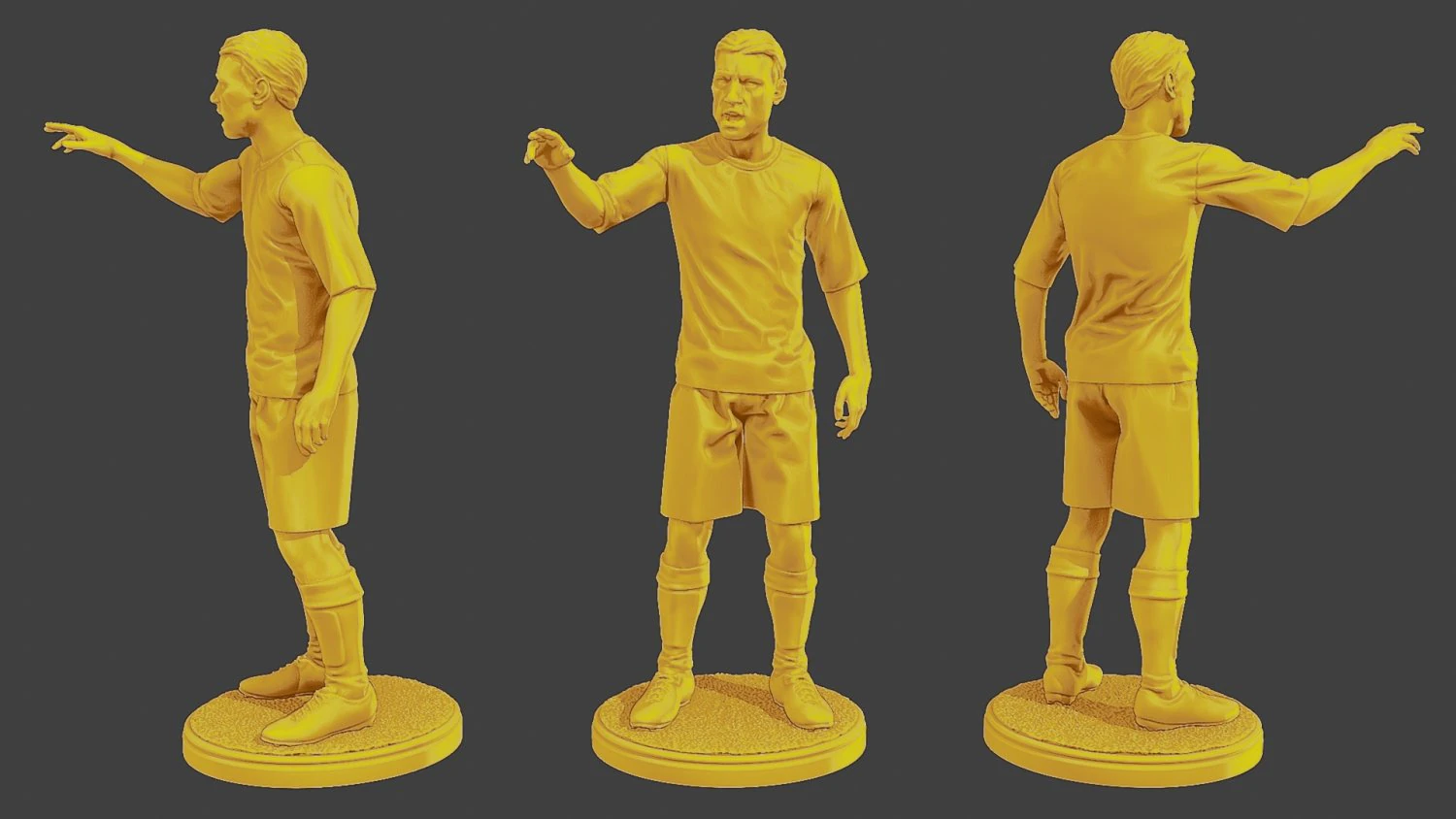 Soccer Player SP 019 3D Print Model .c4d .max .obj .3ds .fbx .stl .blend 