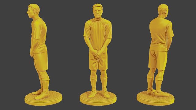 Soccer Player SP 021 3D Принт Модель .c4d .max .obj .3ds .fbx .stl .blend 