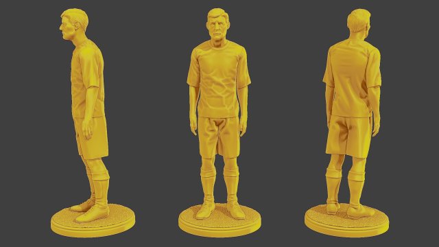 Soccer Player SP 022 3Dプリントモデル .c4d .max .obj .3ds .fbx .stl .blend 