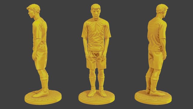 Soccer Player SP 023 3Dプリントモデル .c4d .max .obj .3ds .fbx .stl .blend 