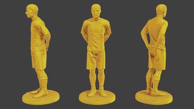 Soccer Player SP 024 3D 打印模型 .c4d .max .obj .3ds .fbx .stl .blend 