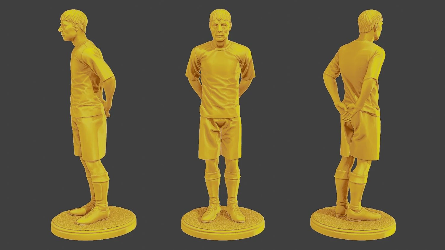 Soccer Player SP 024 3D Print Model .c4d .max .obj .3ds .fbx .stl .blend