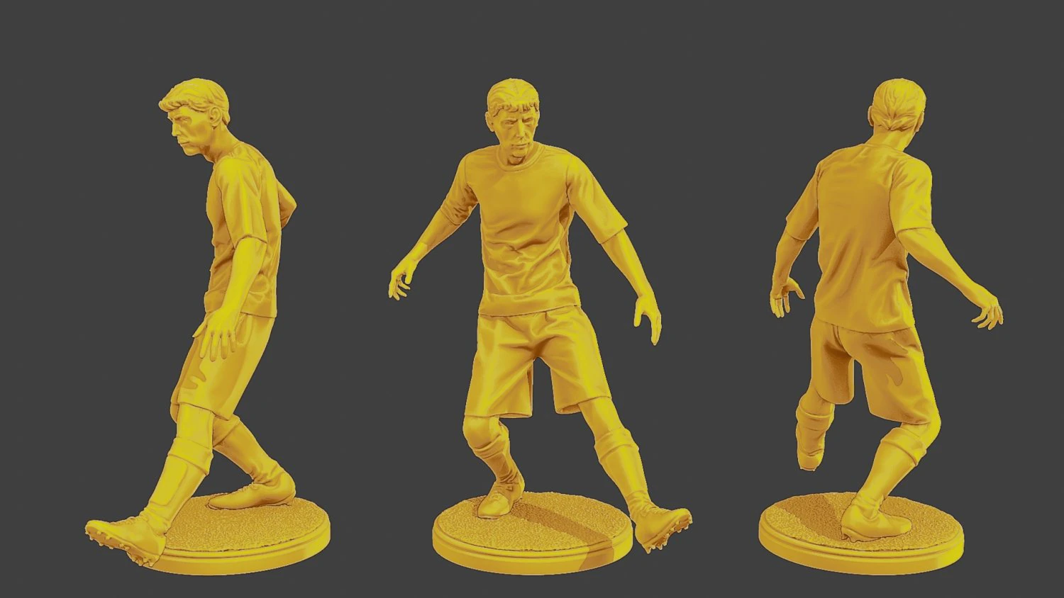 Soccer Player SP 026 3D Print Model .c4d .max .obj .3ds .fbx .stl .blend
