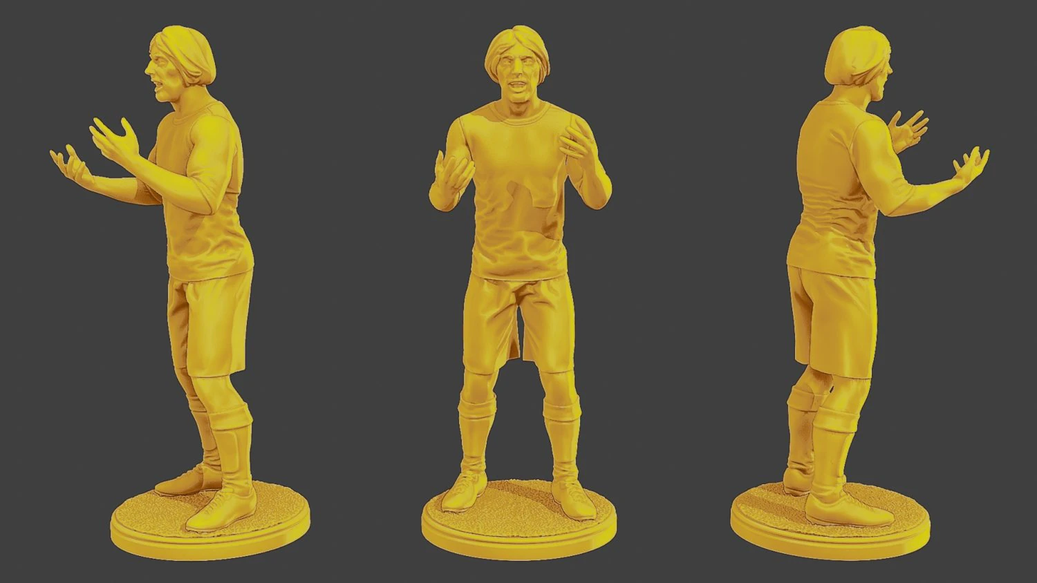 Soccer Player SP 027 3D Print Model .c4d .max .obj .3ds .fbx .stl .blend