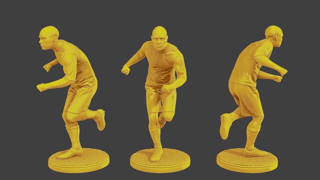 Soccer Player SP 033 3D Принт Модель .c4d .max .obj .3ds .fbx .stl .blend