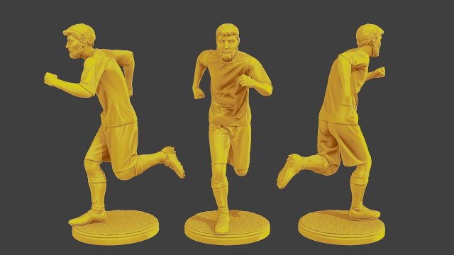 Soccer Player SP 035 3D Print Model .c4d .max .obj .3ds .fbx .stl .blend 