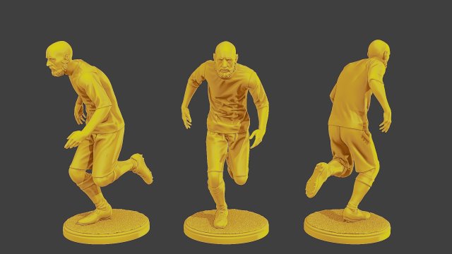 Soccer Player SP 036 3D Print Model .c4d .max .obj .3ds .fbx .stl .blend 