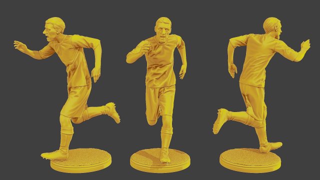 Soccer Player SP 037 3D Print Model .c4d .max .obj .3ds .fbx .stl .blend 