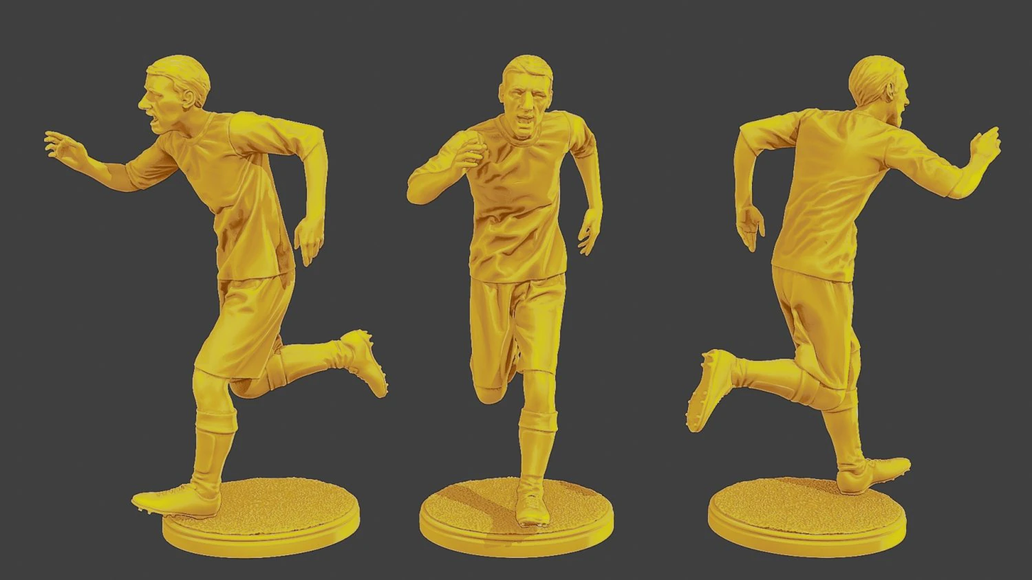 Soccer Player SP 037 3D Print Model .c4d .max .obj .3ds .fbx .stl .blend