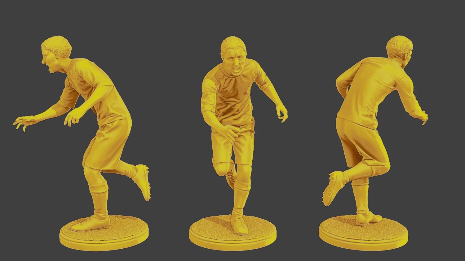Soccer Player SP 039 3D Print Model .c4d .max .obj .3ds .fbx .stl .blend 