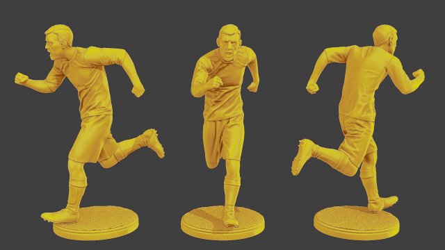 Soccer Player SP 041 3D Baskı Modeli .c4d .max .obj .3ds .fbx .stl .blend 