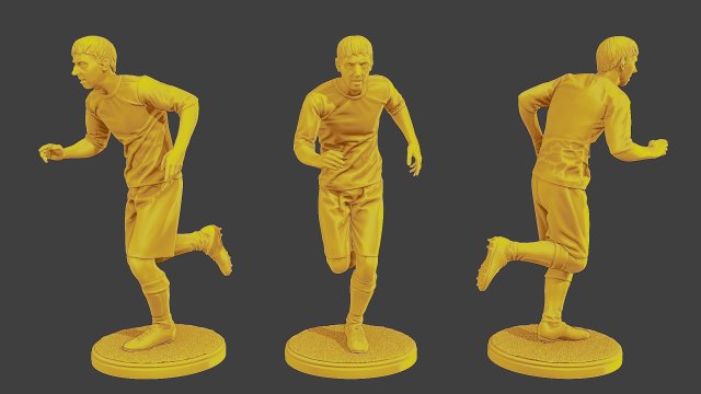 Soccer Player SP 042 3D Print Model .c4d .max .obj .3ds .fbx .stl .blend 