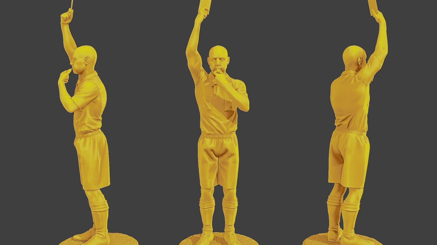 Soccer Player SP 044 3D Print Model .c4d .max .obj .3ds .fbx .stl .blend 