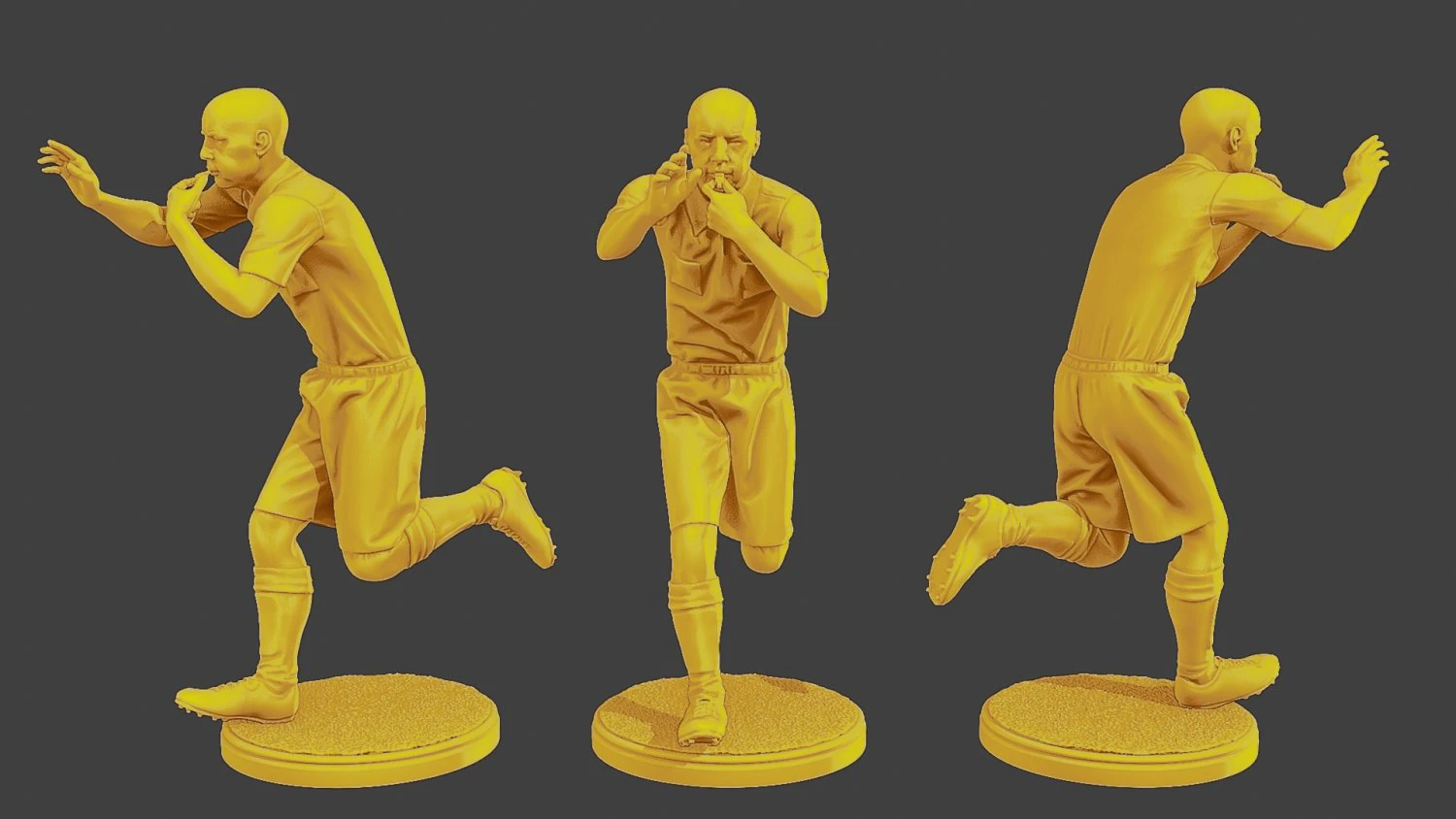 Soccer Player SP 045 3D Print Model .c4d .max .obj .3ds .fbx .stl .blend 