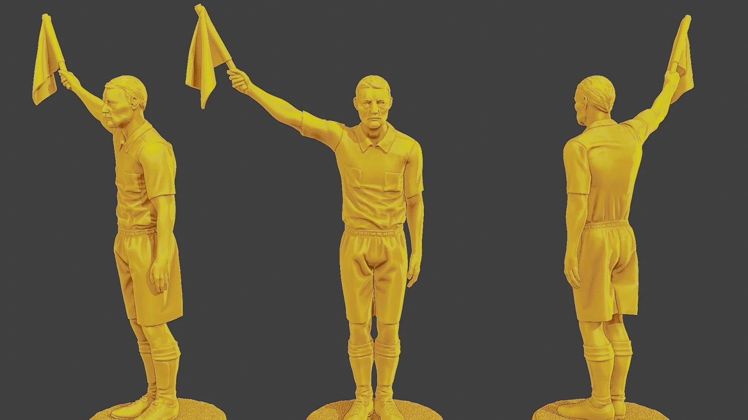 Soccer Player SP 046 3D Print Model .c4d .max .obj .3ds .fbx .stl .blend 