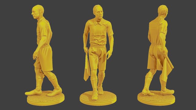 Soccer Player SP 047 3D Print Model .c4d .max .obj .3ds .fbx .stl .blend 