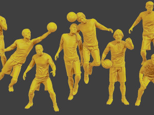 Soccer Players SP Pack 4 3D Print Model