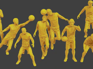 Soccer Players SP Pack 4 3D Print Model