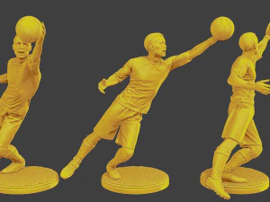 Soccer Players SP Pack 4 3D Print Model