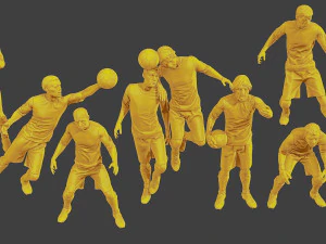 Soccer Players SP Pack 4 3D Print Model