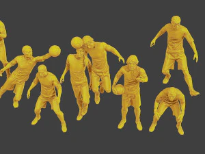 Soccer Players SP Pack 4 3D Print Model