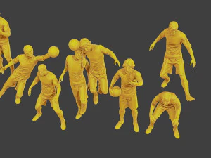 Soccer Players SP Pack 4 3D Print Model