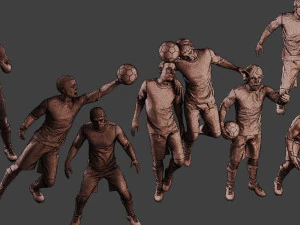 Soccer Players SP Pack 4 3D Print Model