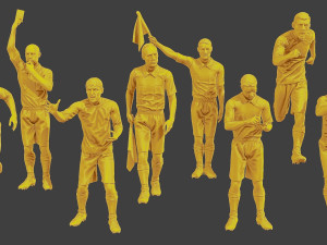 Soccer Players SP Pack 6 3D Print Model