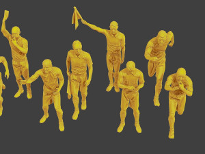 Soccer Players SP Pack 6 3D Print Model
