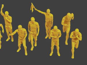 Soccer Players SP Pack 6 3D Print Model