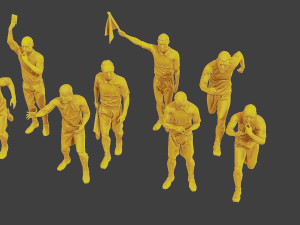 Soccer Players SP Pack 6 3D Print Model
