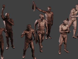 Soccer Players SP Pack 6 3D Print Model