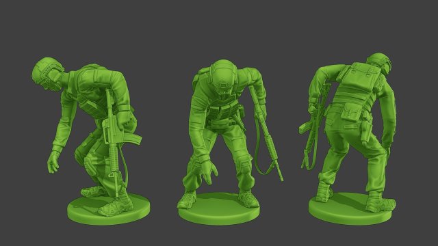 US Special Forces USSF1 001 3D प्रिंट मॉडल .c4d .max .obj .3ds .fbx .stl .blend 